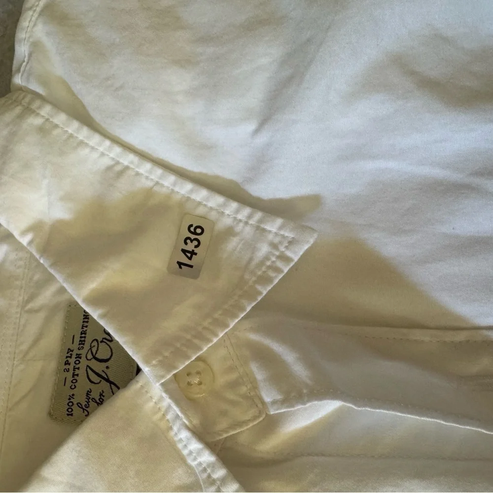 J.Crew Men’s Classic LS Button Down Shirt White XL